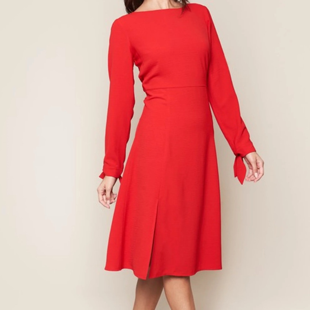 NWT Sugarlips Vibrant Red Long sleeve dress size S #0026